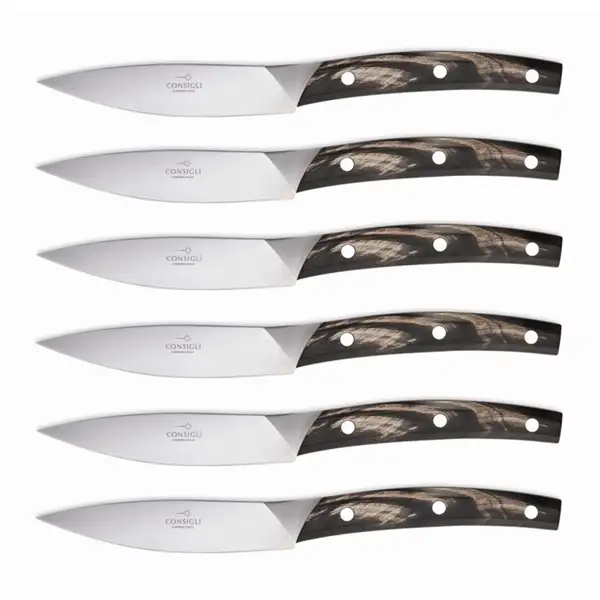 Coltellerie Berti Hand Forged Plenum Steak Knives Set of 6 - Cornotech