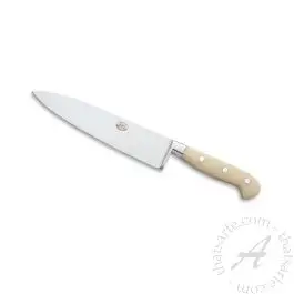 Chef's Knife White Handle Forgiato Insieme Berti 