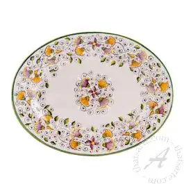 Tulipano Classico Oval Platter, Large, Yellow (add personalization)