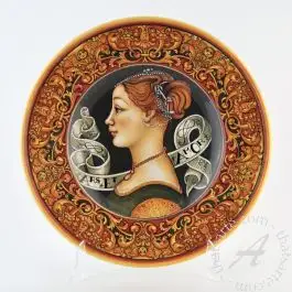 Fides Amor buy Galletti Giulio wall plate deruta italy