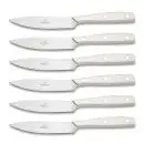 Set of 6 Steak Knives Olive Wood Handles Chianino Consigli 