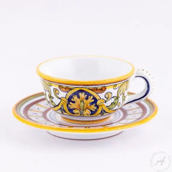 Fima thatsArte.com - Italian Ceramic Espresso Cup & Saucer Ricco Deruta Blu  - Hand Painted Cup, Made…See more Fima thatsArte.com - Italian Ceramic