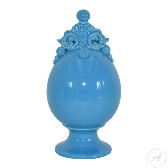 Azure Footed Ceramic Egg main product photo