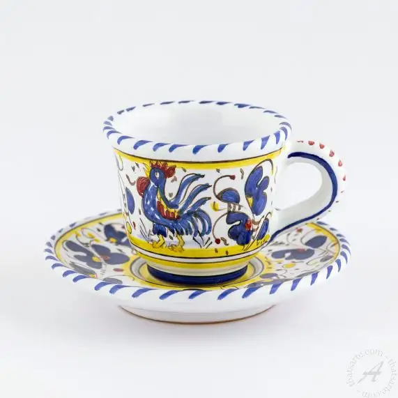 thatsArte.com - Italian Ceramic Espresso Cup & Saucer Arabesco, Deruta -  Hand Painted Cup, Made in I…See more thatsArte.com - Italian Ceramic  Espresso