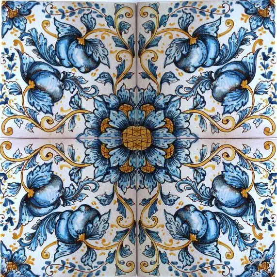 Modular Tile Panel Blue Lemons main product photo
