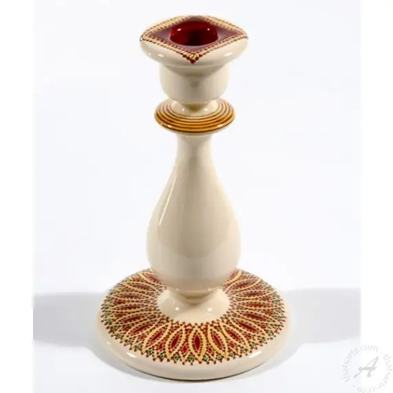 Red Candle Holder Spicchi Francesco Fasano Grottaglie