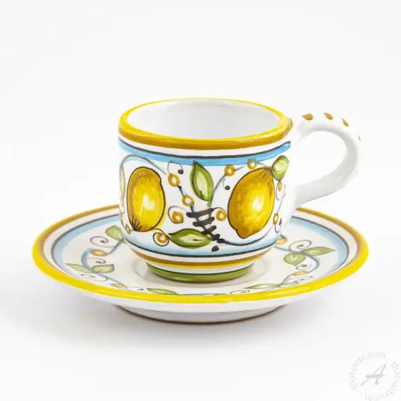 Fima thatsArte.com - Italian Ceramic Espresso Cup & Saucer Raffaellesco,  Deruta - Hand Painted Cup, …See more Fima thatsArte.com - Italian Ceramic