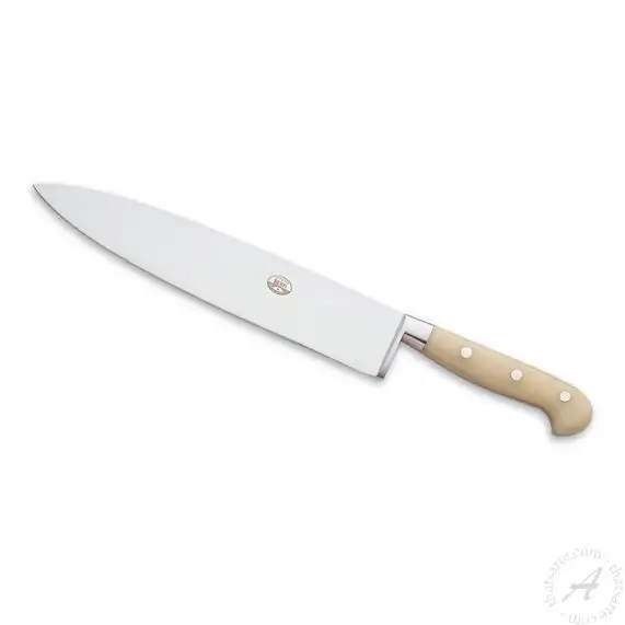 Berti White-Handled Italian Kitchen Knives, Handmade