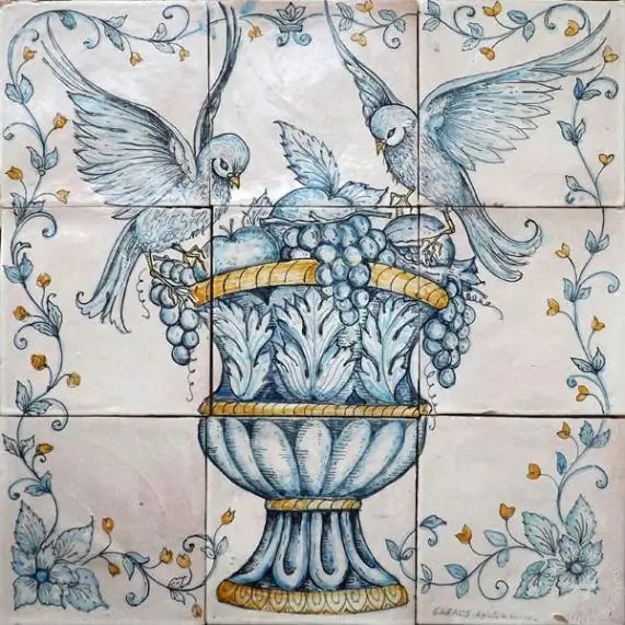 Tile Panel Birds with Fruit main product photo