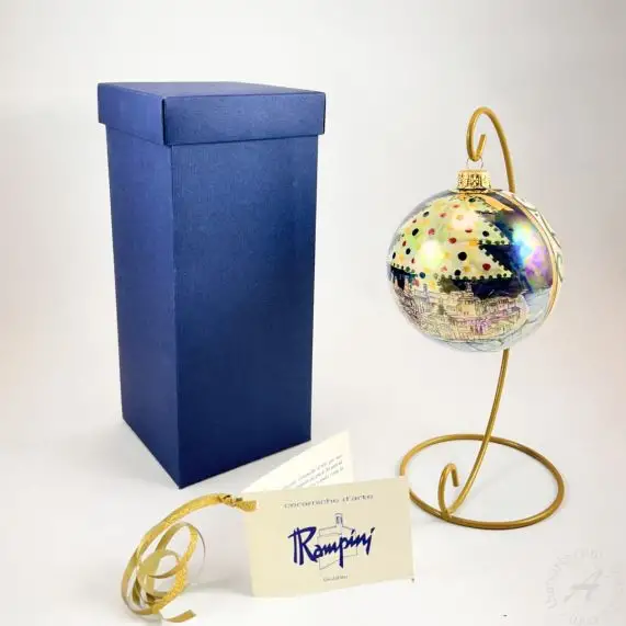 Italian Christmas Ball Ornament Hand-Painted Gubbio Tree 2024