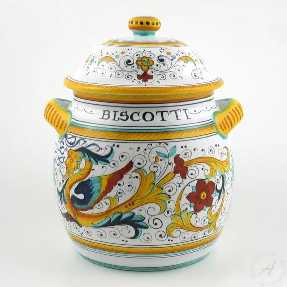 Ricco Deruta Ceramic Cookie Canister