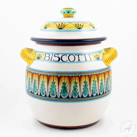 Pottery Jar Biscotti, Umbria Pattern