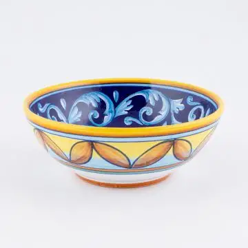 Italian cereal bowl from the Geometrico 6D Collection handmade by D&G Design - Deruta, Rapallo, Amalfi