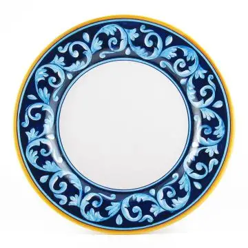 Italian dinner plate from the Geometrico 6D Collection handmade by D&G Design - Deruta, Rapallo, Amalfi