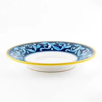 Italian pasta & soup plate from the Geometrico 6D Collection handmade by D&G Design - Deruta, Rapallo, Amalfi