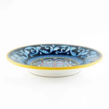 Italian pasta & soup plate from the Geometrico 6D Collection handmade by D&G Design - Deruta, Rapallo, Amalfi