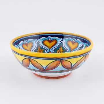 Italian cereal bowl from the Geometrico 8D Collection handmade by D&G Design - Deruta, Rapallo, Amalfi