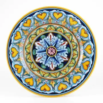 Italian charger plate from the Geometrico 8D Collection handmade by D&G Design - Deruta, Rapallo, Amalfi