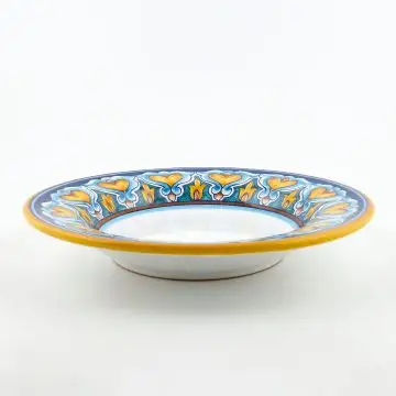 Italian pasta & soup plate from the Geometrico 8D Collection handmade by D&G Design - Deruta, Rapallo, Amalfi