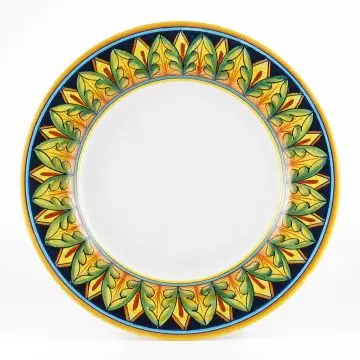 Italian round platter from the Geometrico 9D Collection handmade by D&G Design - Deruta, Rapallo, Amalfi