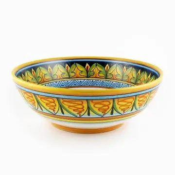 Italian serving bowl from the Geometrico 9D Collection handmade by D&G Design - Deruta, Rapallo, Amalfi