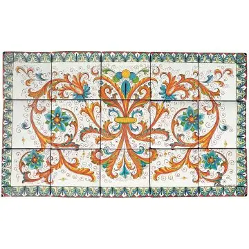 Deruta Ricco Deruta Terracotta tile panel handmade by Antica Deruta - Italy