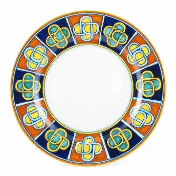 Italian charger plate from the Geometrico 17D Collection handmade by D&G Design - Deruta, Rapallo, Amalfi
