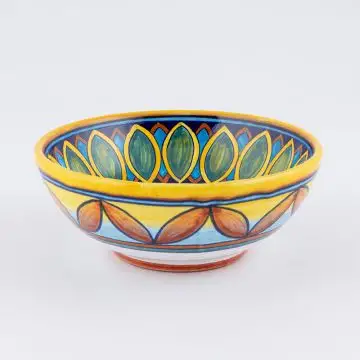 Italian cereal bowl from the Geometrico 22D Collection handmade by D&G Design - Deruta, Rapallo, Amalfi