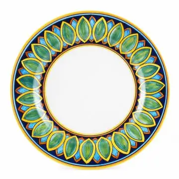 Italian round platter from the Geometrico 22D Collection handmade by D&G Design - Deruta, Rapallo, Amalfi