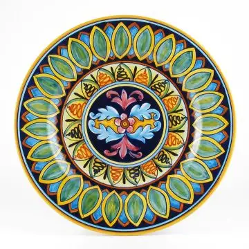 Italian charger plate from the Geometrico 22D Collection handmade by D&G Design - Deruta, Rapallo, Amalfi