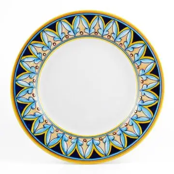 Italian round platter from the Geometrico 24D Collection handmade by D&G Design - Deruta, Rapallo, Amalfi