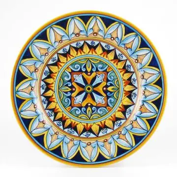 Italian charger plate from the Geometrico 24D Collection handmade by D&G Design - Deruta, Rapallo, Amalfi