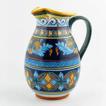 Italian pitcher from the Geometrico 38E Collection handmade by Eugenio Ricciarelli - Deruta, Rapallo, Amalfi