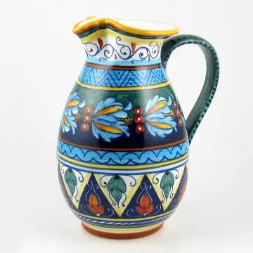 Italian pitcher from the Geometrico 39E Collection handmade by Eugenio Ricciarelli - Deruta, Rapallo, Amalfi