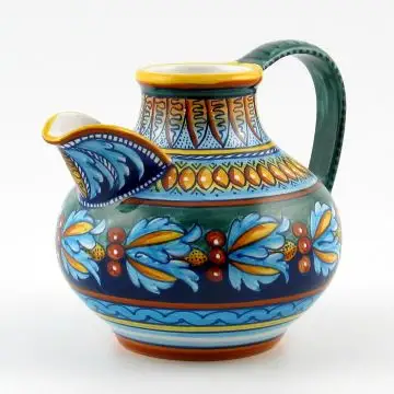 Italian tuscan pitcher from the Geometrico 39E Collection handmade by Eugenio Ricciarelli - Deruta, Rapallo, Amalfi