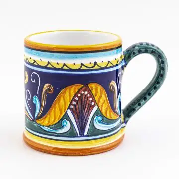 Italian mug from the Geometrico 42E Collection handmade by Eugenio Ricciarelli - Deruta, Rapallo, Amalfi
