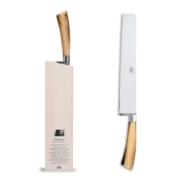 Forgiato Insieme Cornotech pasta knife handcrafted by Coltellerie Berti in Scarperia, Italy