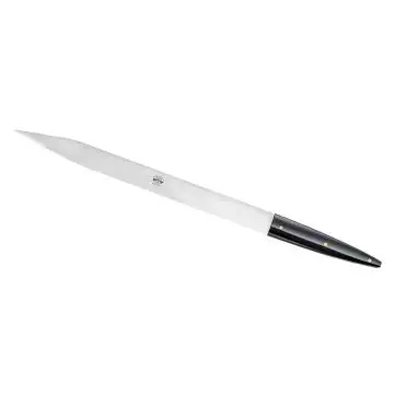 Dessert knife with black lucite handle specifically designed for the Italian Pandoro and Panettone by Berti of Italy