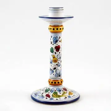 Arabesco Classico Italian candle holder handmade by Fima in Deruta