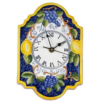Wall Clock Grapes and Lemons