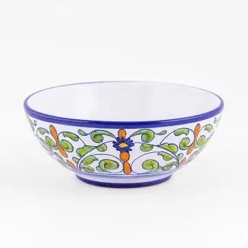 Deruta cereal bowl from the Amelia collection, handmade by Antica Deruta - Italy