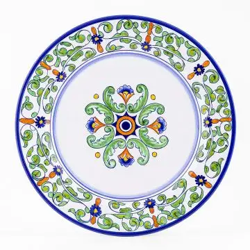 Deruta charger plate from the Amelia collection, handmade by Antica Deruta - Italy