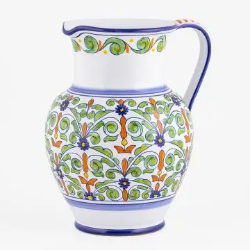 Deruta pitcher from the Amelia collection, handmade by Antica Deruta - Italy
