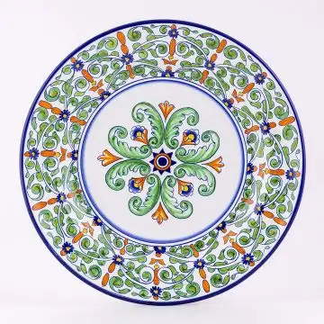 Deruta round platter from the Amelia collection, handmade by Antica Deruta - Italy