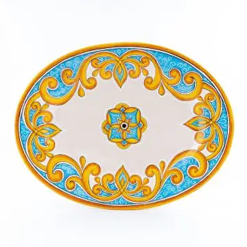 Andrea Italian oval platter handmade by Ceramiche Andrilia in Deruta