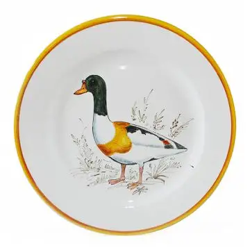 Italian charger plate Anatra from the Joy Collection handmade by Francesca Niccacci in Deruta