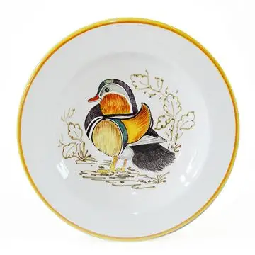 Italian pasta & soup plate Anatra from the Joy Collection handmade by Francesca Niccacci in Deruta