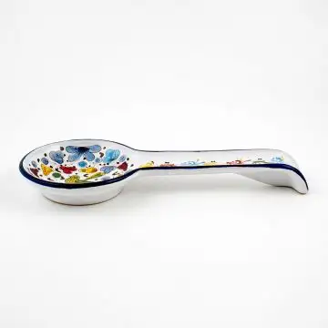 Arabesco Semplice Italian spoon rest handmade by Fima in Deruta
