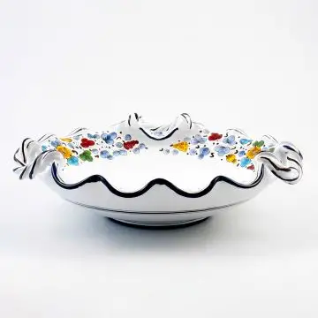 Arabesco Semplice Italian fruit bowl handmade by Fima in Deruta