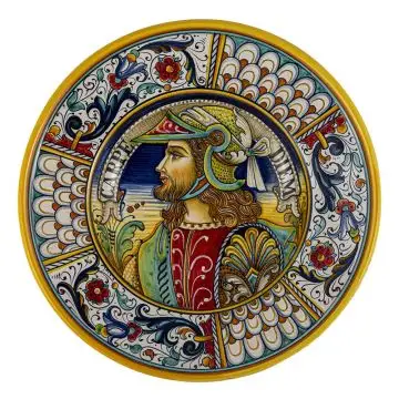 Italian wall plate Ricco Deruta handmade by Alvaro Binaglia in Deruta Italy - main image